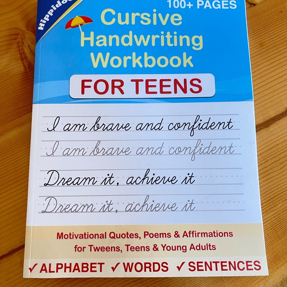 Cursive Handwriting Workbook for Teens